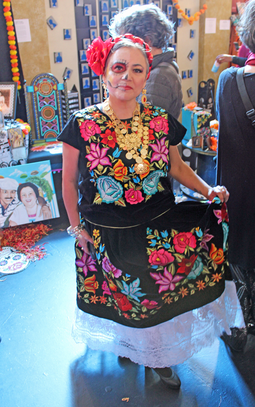 People in costumes and makeup at Day of the Dead in Cleveland 2022