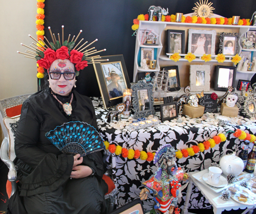 People in costumes and makeup at Day of the Dead in Cleveland 2022