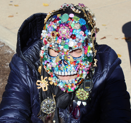 People in costumes and makeup at Day of the Dead in Cleveland 2022