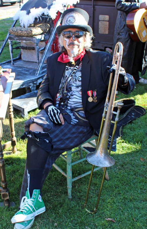 People in costumes and makeup at Day of the Dead in Cleveland 2022