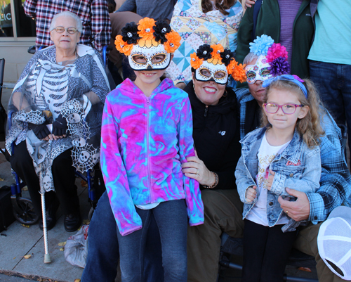 People in costumes and makeup at Day of the Dead in Cleveland 2022