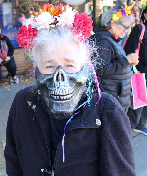 People in costumes and makeup at Day of the Dead in Cleveland 2022