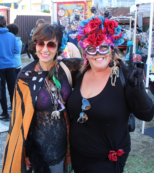 People in costumes and makeup at Day of the Dead in Cleveland 2022