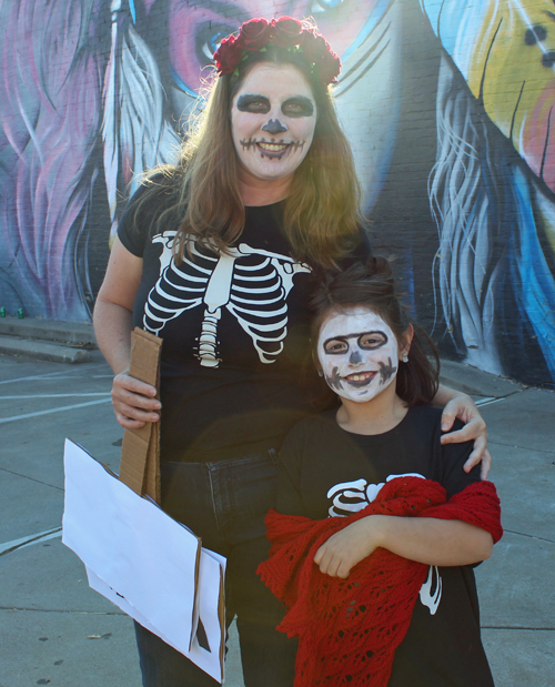 People in costumes and makeup at Day of the Dead in Cleveland 2022