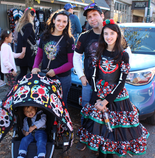 People in costumes and makeup at Day of the Dead in Cleveland 2022