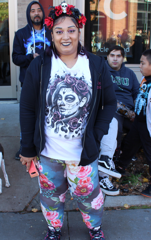 People in costumes and makeup at Day of the Dead in Cleveland 2022