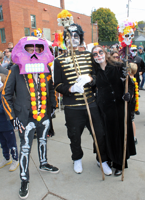 People dressed to celebrate Day of the Dead (Da de Muertos) in Cleveland