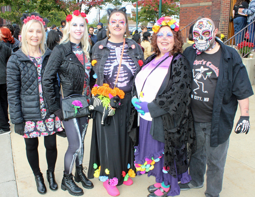 People dressed to celebrate Day of the Dead (Da de Muertos) in Cleveland