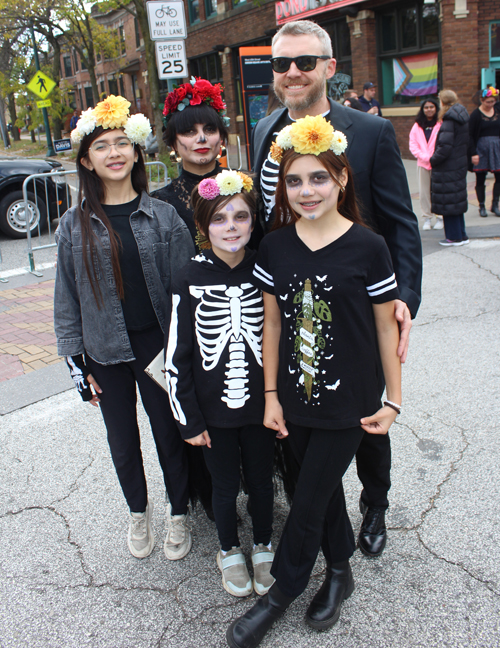 People dressed to celebrate Day of the Dead (Da de Muertos) in Cleveland