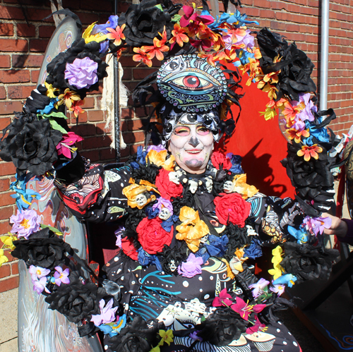 People dressed to celebrate Day of the Dead (Da de Muertos) in Cleveland