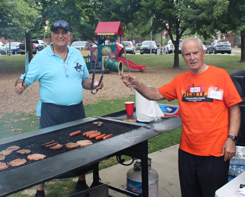 Nemir Soueidi and Tony Abdulkarim working the grill