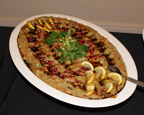 Middle Eastern Eggplant Dish at CAMEO event prepared by Eastern Gate Catering