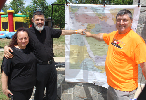 Pointing to Lebanon