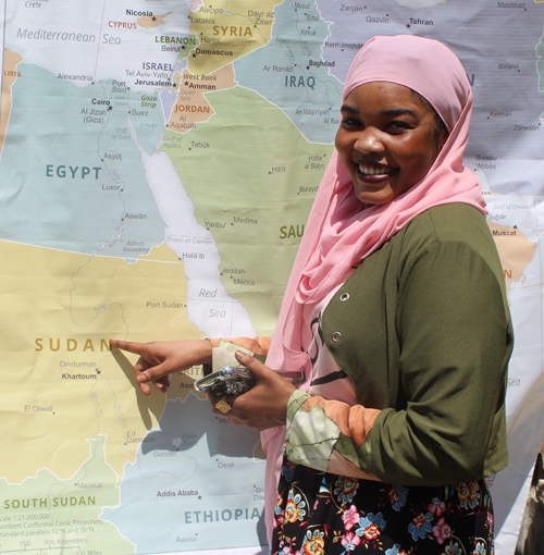 Pointing to Sudan