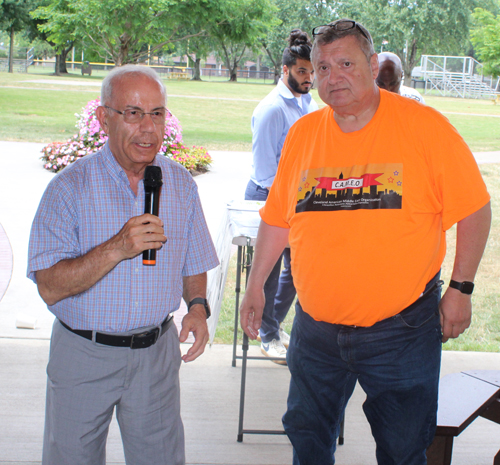Cleveland Cultural Gardens Federation President Wael Khoury with CAMEO President Pierre Bejjani