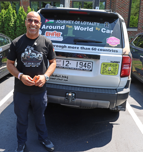 Abdulsalam Aljarmah and his Jordan car