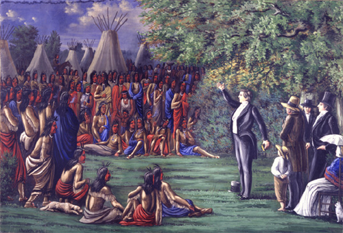 Joseph Preaching to the Indians by C.C.A. Christensen