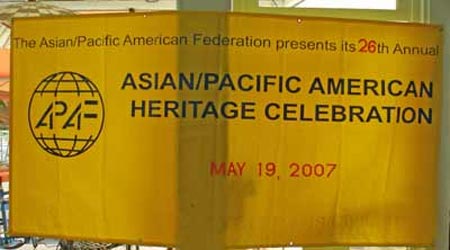 Aisan Pacific American Heritage Celebration sign