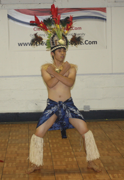 Young man from the Ohana Aloha Polynesian Dancers performed a traditional Hawaiian Dance.