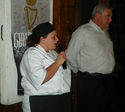 Claddagh Chef Karen Monaghan and Manager Bob Cannon