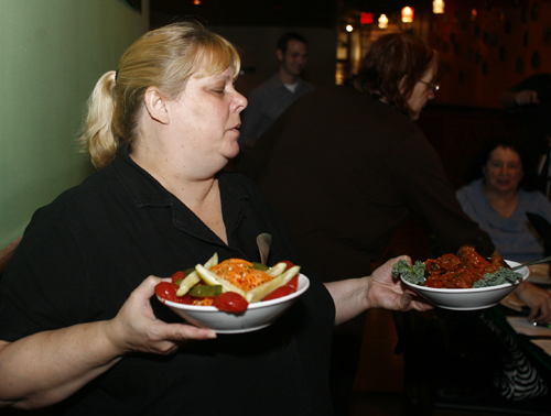 Russian food being served