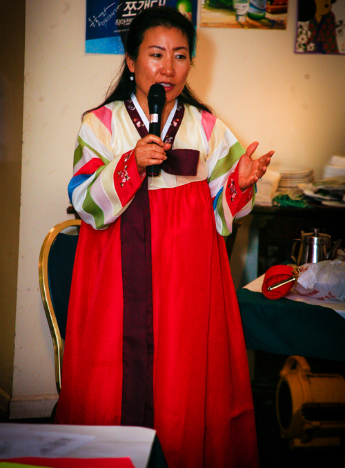 Sue showing Traditional Korean Ladies Dress 
