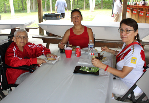 Eating at PERUCAN-OH picnic