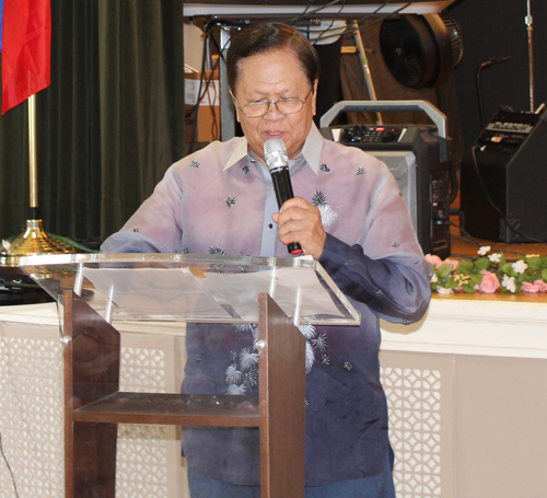 Leading the Philippines national anthem
