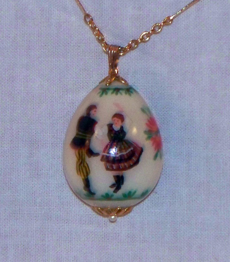 Polish Quail Egg necklace