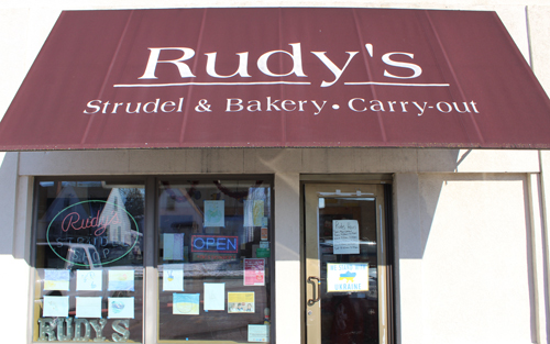 Rudy's Strudel outdoor sign