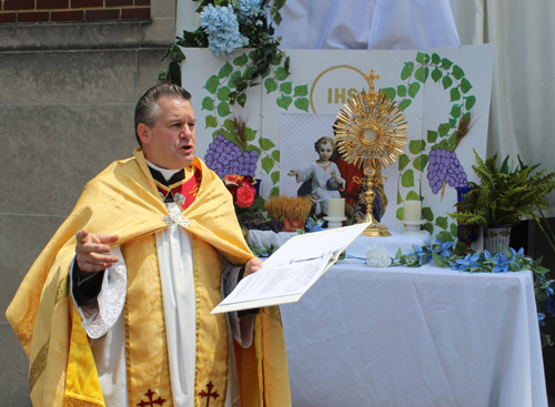 Corpus Christi procession at St Casimir Church in Cleveland