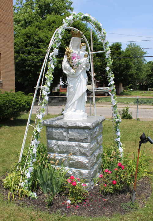 Blessed Virgin mary statue at St Casimir Church in Cleveland