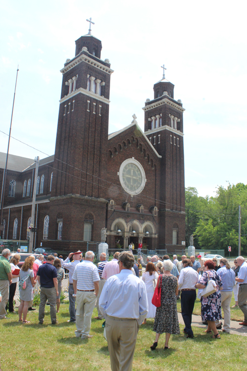 Corpus Christi procession at St Casimir Church in Cleveland