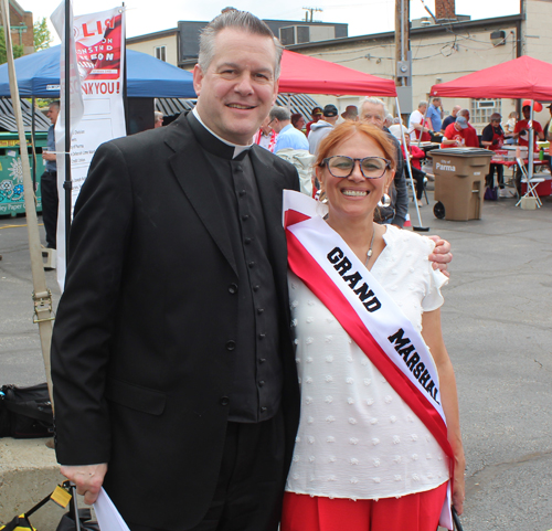 Rev. Eric Orzech and Grand Marshal Ewa Wiechec