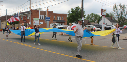 Ukrainians at Polish Constitution Day Parade 2024 in Parma Ohio