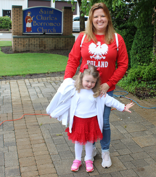 Polish lady and daughter