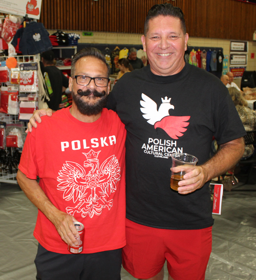 Polish American Cultural Center volunteers Frank Piscioneri with Ray Vargas