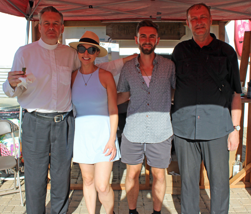 Father Eric Orzech with volunteers