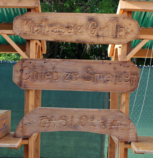 Outdoor grill sign at Taste of St Casimir