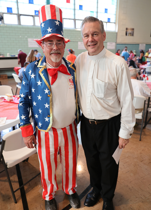 Uncle Sam and Father Eric Orzech