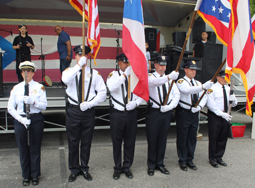 Cleveland Police Color Guard at Puerto Rican Festival