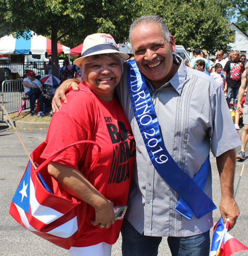 Lucy Torres and Padrino at 2019 Puerto Rican Festival in Cleveland