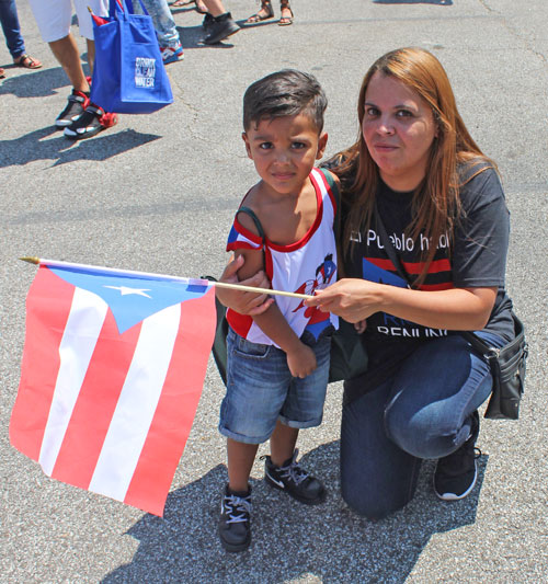Mom and son at 2019 Puerto Rican Festival in Cleveland