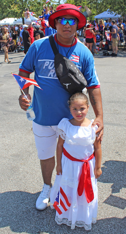 Man and daughter at 2019 Puerto Rican Festival in Cleveland