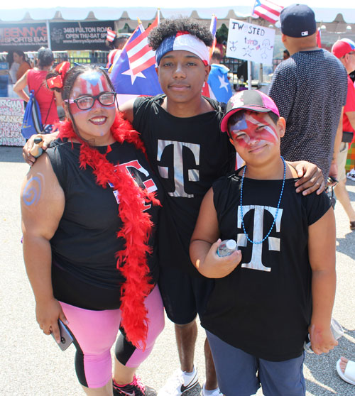 3 people at 2019 Puerto Rican Festival in Cleveland