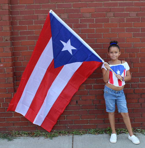2019 Cleveland Puerto Rican Parade girl w flag