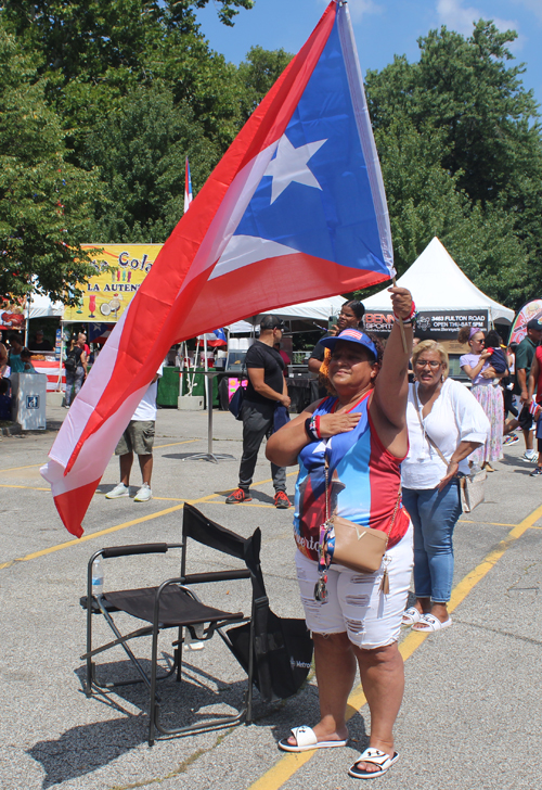 Flag at 2022 Puerto Rican Festival in Cleveland