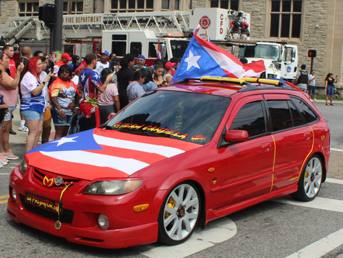 Cool car in the 2023 Cleveland Puerto Rican Parade