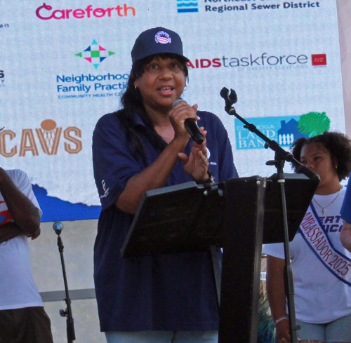 Cleveland Community relations Director Angela Shute-Woodson at Puerto Rican Festival