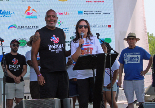 Council president Blaine Griffin and Councilwoman Jasmin Santana at Puerto Rican Festival